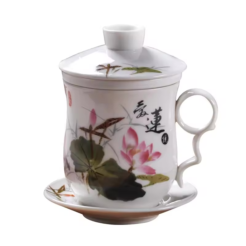 中国陶器のティーマグ